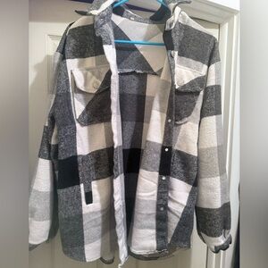 Black and White Plaid Jacket